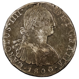 8 REALES ACUÑADO EN LIMA EN EL AÑO 1800