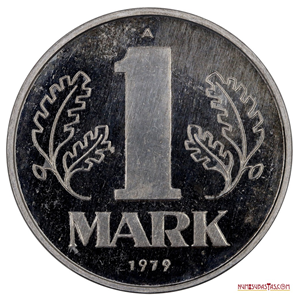 1 MARK DE ALEMANIA ORIENTAL 1979 PROOF, MUY ESCASO