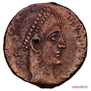 BRONCE DEL EMPERADOR CONSTANCIO II ACUÑADO EN CYZICUS EN EL AÑO 347DC