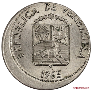 PUYA O MONEDA DE 5CTS DE 1965 CON ERROR DE DESCENTRADO 