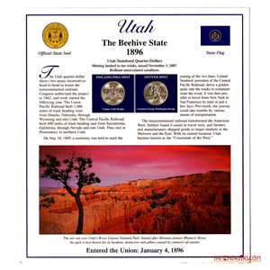 SET DE LOS ¼$ DE UTAH 2007  CECAS P Y D CON ESTAMPILLAS