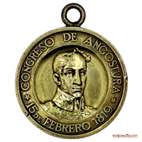 RARA MEDALLA "RECUERDO DEL PRIMER CENTENARIO DEL CONGRESO DE ANGOSTURA", 1919