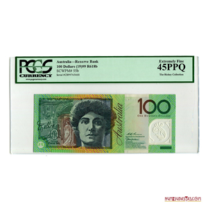 ESCASO 100 DOLLARS DE POLÍMERO DE AUSTRALIA, 1999. PCGS EF 45 PPQ