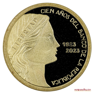 MONEDA DE 20.000 PESOS CONMEMORATIVA DEL CENTENARIO DEL BANCO DE LA REPÚBLICA DE COLOMBIA