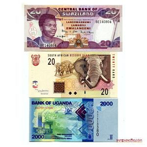 LOTE DE 3 BILLETES AFRICANOS EN ALTO GRADO DE CONSERVACIÓN