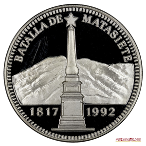 500BS 1992 PROOF. 175 AÑOS DE LA BATALLA DE MATASIETE