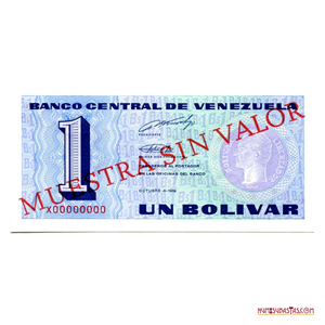 MUESTRA SIN VALOR DE 1 BS DE OCTUBRE – 5 - 1989