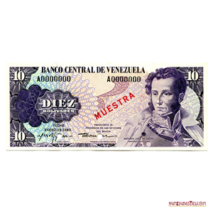 MUESTRA DEL BILLETE DE 10BS DE ENERO-29-1980
