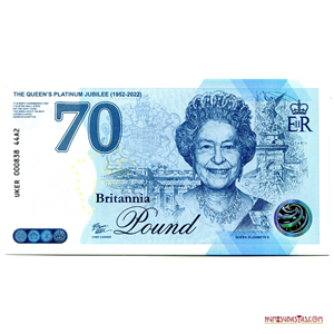 BILLETE DEL JUBILEO DE PLATINO DE ISABEL II, BUSTO II
