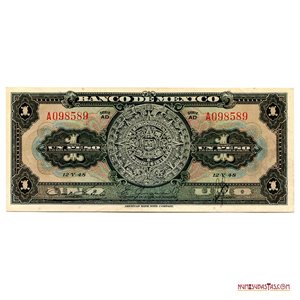 BILLETE DE 1 PESO MEXICANO DE 1948 EN BUEN GRADO