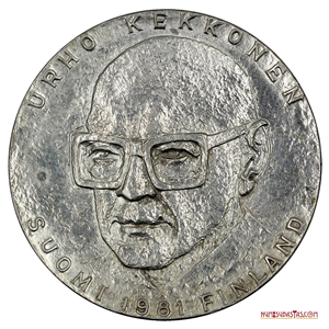 HERMOSA MONEDA DE PLATA DE 50 MARKAA FINLANDESA DE 1981