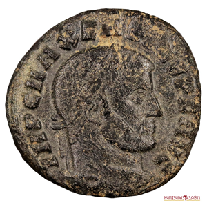 FOLLIS DEL EMPERADOR MAJENCIO ACUÑADO EN OSTIA ENTRE EL 307 Y EL 312 DC