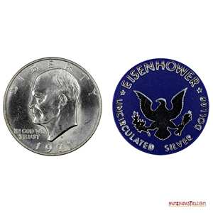 1$ EISENHOWER ACUÑADO EN PLATA EN 1971