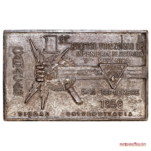 PLACA DEL I CONGRESO DE INGENIERÍA ELÉCTRICA Y MECÁNICA 1959