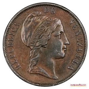 ATRACTIVO CENTAVO MONAGUERO DE 1852, CON LA EFIGIE DE LA LIBERTAD