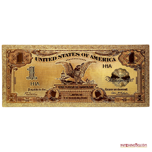 REPLICA EN ORO DEL CERTIFICADO DE PLATA DE 1 DOLLAR DE 1899