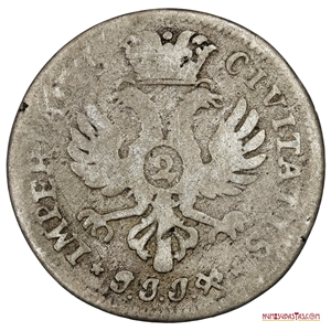 ESCASO 2 SCHILLING DE PLATA DE 1727 DE LA CIUDAD HANSÉATICA DE LUBECK