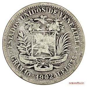 MONEDA DE 2BS DE PLATA DEL AÑO 1902, VARIANTE 0 DERECHO EN LA FECHA