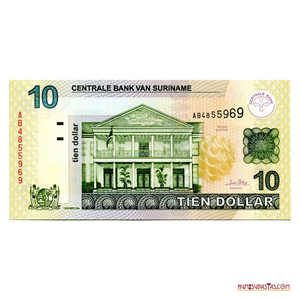 DIFÍCIL 10$ DE SURINAM DEL AÑO 2004