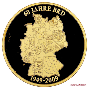 GRAN MEDALLA PROOF CONMEMORATIVA DE LOS 60 AÑOS DE LA REPÚBLICA FEDERAL ALEMANA