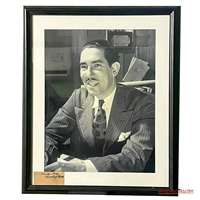 FOTOGRAFÍA ENMARCADA Y AUTÓGRAFO DEL PRESIDENTE DE PANAMÁ ARNULFO ARIAS