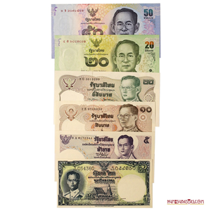 LOTE DE 6 BILLETES DE TAILANDIA EN ALTO GRADO DE CONSERVACIÓN