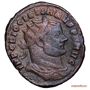 ANTONINIANO DEL EMPERADOR DIOCLECIANO ACUÑADO EN EL 303 DESPUÉS DE CRISTO