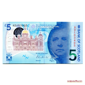 5 LIBRAS ESTERLINAS DE POLÍMERO DEL BANCO DE ESCOCIA 2016