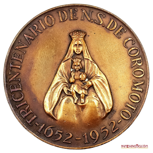 MEDALLA DEL III CENTENARIO DE LA VIRGEN DE COROMOTO 1952