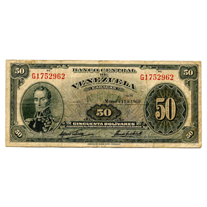 BILLETE DE 50BS DE MARZO – 11 – 1960 SERIE G7