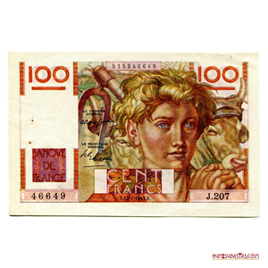 BILLETE DE 100 FRANCOS FRANCESES CON FECHA 1947