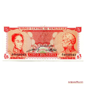 SERIAL BAJO F6000042 DE 5BS DE SEPTIEMBRE – 21 - 1989