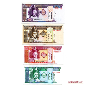 100, 50, 20 Y 10 TUGRIK DE MONGOLIA EN ALTO GRADO
