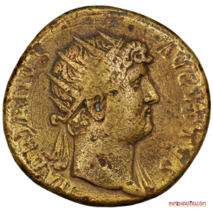 DUPONDIO DEL EMPERADOR ADRIANO ACUÑADO EN EL AÑO 126 DC