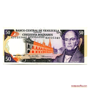 BILETE DE 50BS DE JUNIO-7-1977 K7 EN ALTO GRADO DE CONSERVACIÓN