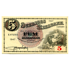 5 KRONOR SUECOS DEL AÑO 1947 EN BUEN ESTADO DE CONSERVACIÓN