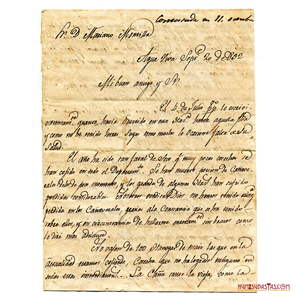 CARTA AL PRÓCER DE LA INDEPENDENCIA GENERAL MARIANO MONTILLA