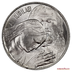 500 LIRAS DE PLATA DEL VATICANO DEL AÑO JUBILAR 1975