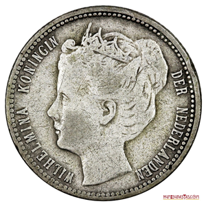 ESCASO ¼ GUILDER DE CURAZAO ACUÑADA EN EL AÑO 1900