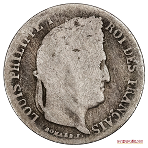 ¼ FRANCO DE PLATA DE 1843B, CIRCULANTE OFICIAL EN VENEZUELA