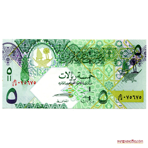 BILLETE DE 5 RIYALS DE QATAR EN ALTO GRADO DE CONSERVACIÓN