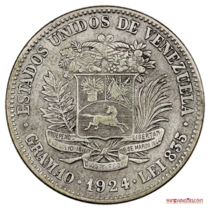 MONEDA DE 2BS DE PLATA DE 1924