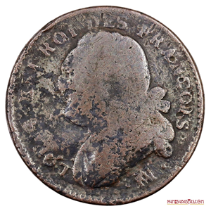 MONEDA DE 2 SOL 1791 ACUÑADO EN MARSELLA EN LA TRANSICIÓN REVOLUCIONARIA