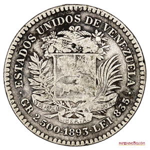 REAL DE PLATA O MONEDA DE 50 CÉNTIMOS DEL AÑO 1893 