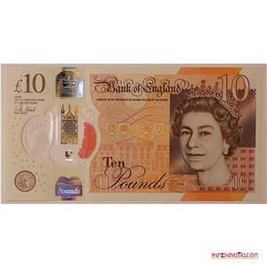 BILLETE DE POLÍMERO DE 10 LIBRAS ESTERLINAS INGLESAS