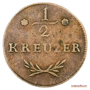½ KREUZER DE WUIRZBURGO ACUÑADO EN EL AÑO 1810