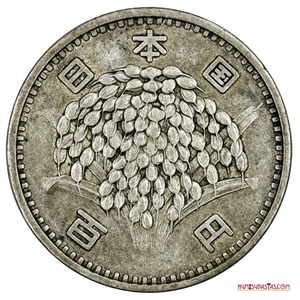 100 YEN DE PLATA JAPONESES ACUÑADOS EN EL AÑO 1959