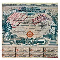 ACCIÓN DE 100 FRANCOS, NUEVA COMPAÑÍA DEL CANAL, 1894