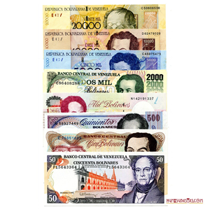 LOTE DE BILLETES VENEZOLANOS EN ALTO GRADO DE CONSERAVCIÓN