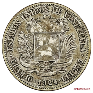 MONEDA DE PLATA DE 2BS DEL AÑO 1924